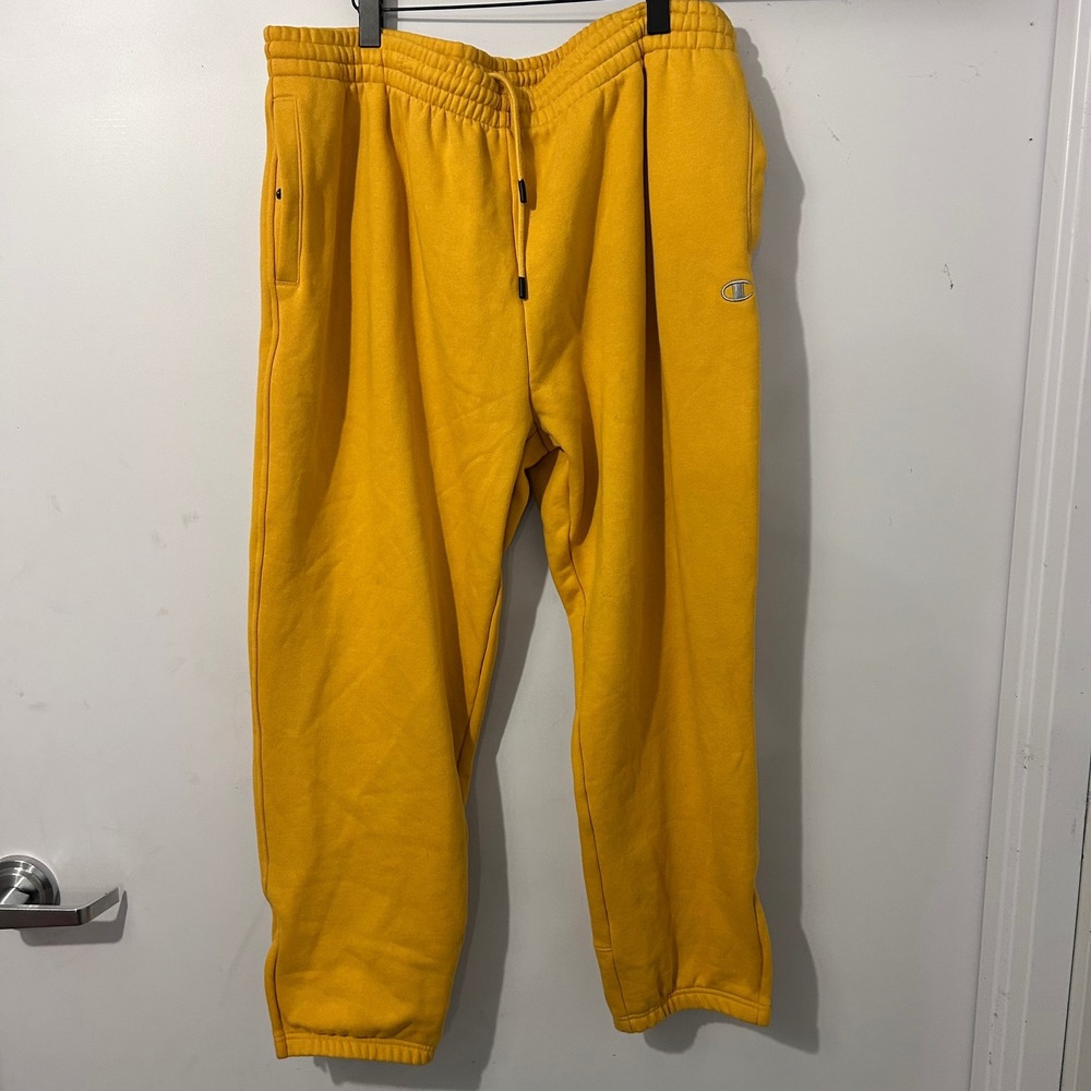 CHAMPION SUPER FLEECE PANT 3XL Big Tall LOGO MEN ROYAL GOLD Winter Active